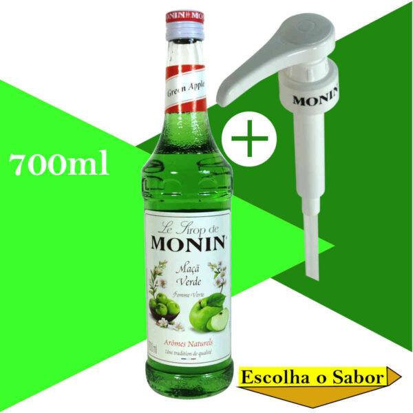 xarope Monin 700ml + bomba