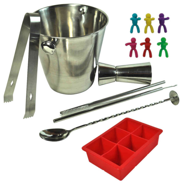 Kit bar Inox 14 peças - Para fazer drinks perfeitos com estilo e elegância