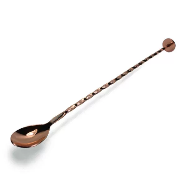 Colher bailarina inox cobreada com disco - colher bailarina drinks
