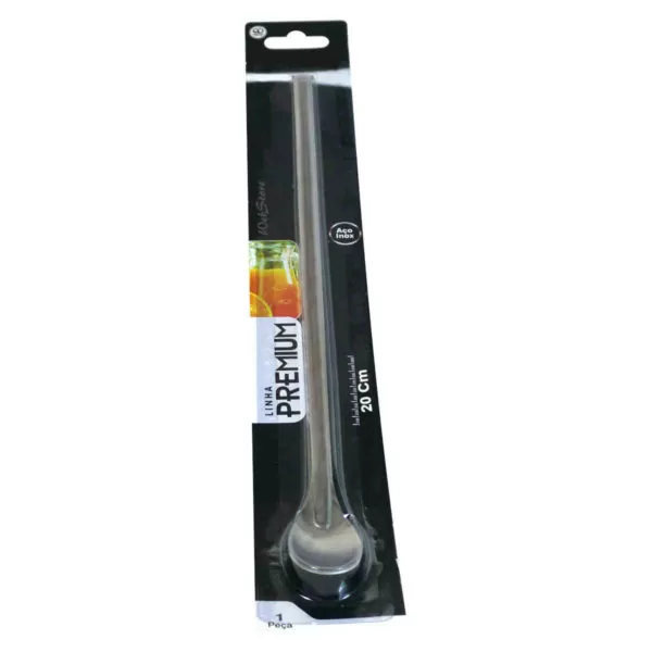 Colher 20cm inox - colher para suco e drinks