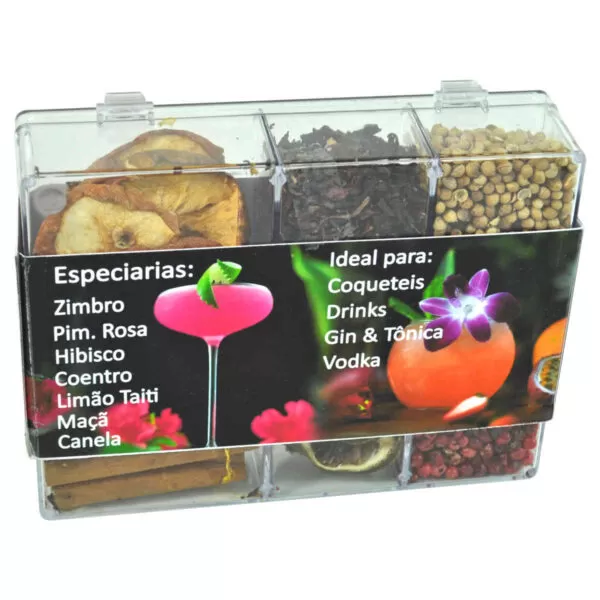 Especiarias para Gin Tônica - Pimenta Rosa, Coentro, Hibisco, Zimbro, Maçã, Canela, Limão Taiti - RoyalBar