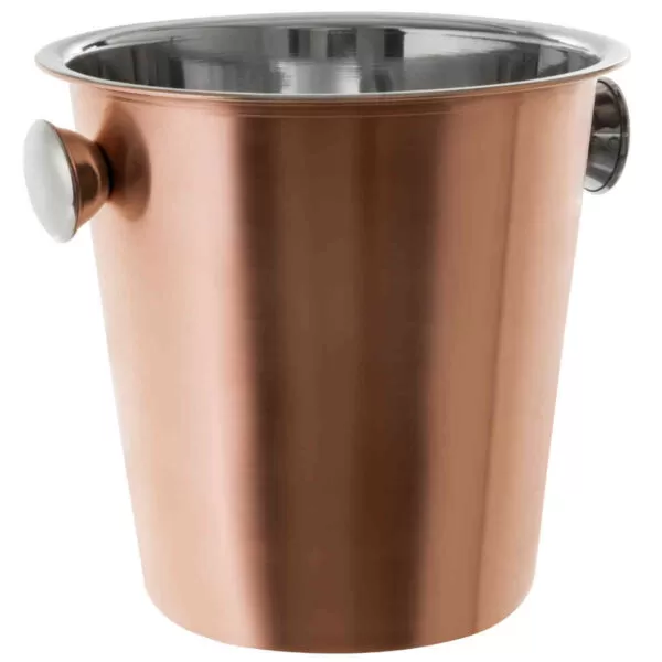 Balde de gelo em aço inox Bronze