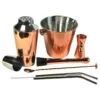 Kit bar Bronze 8 peças - Para fazer drinks perfeitos com estilo e elegância